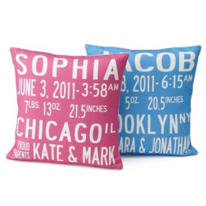 Birth Announcement Pillow