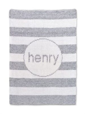 Metallic Modern Stripe Name Blanket