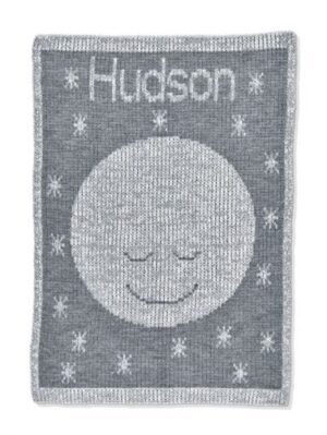 Metallic Goodnight Moon Name Blanket