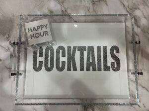 Large Acrylic Cocktail Serving Tray