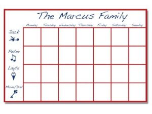 Weekly Family Calendar Pad