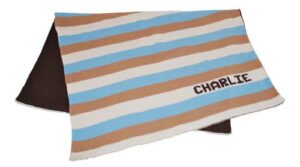 Hand-Knitted Striped Stroller Blanket