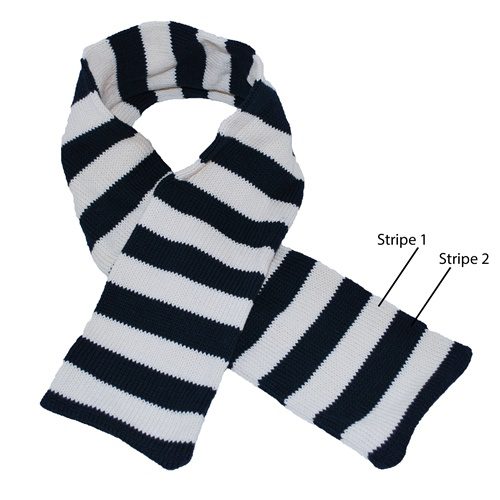 Hand-Knitted Striped Scarf (Kids) - Image 3
