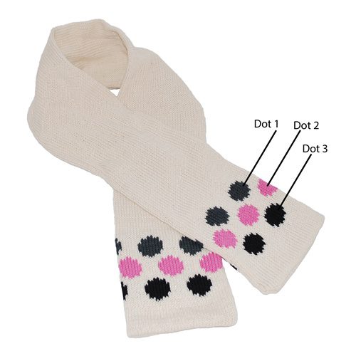 Hand-Knitted Polka Dot Scarf (Kids) - Image 3