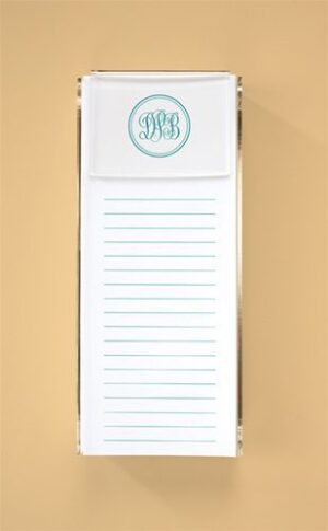 Slender Monogram Memo Pad with Acrylic Holder (250 Sheets)