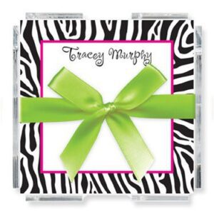 Colorful Memo Squares with Acrylic Holder (200 Sheets)