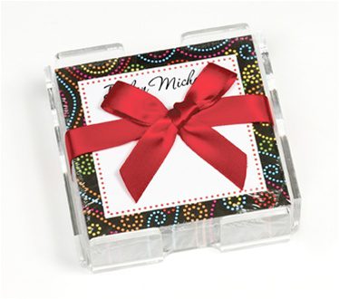 Colorful Memo Squares with Acrylic Holder (200 Sheets) - Image 4