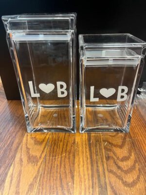 Acrylic Canister Set – Initials
