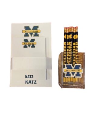 University of Michigan personalized notepad and pencils