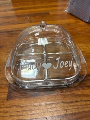 Acrylic 4-Section Serving Tray with Lid