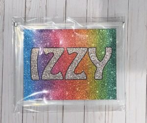 Glitter Clear Zip Mail Pouch