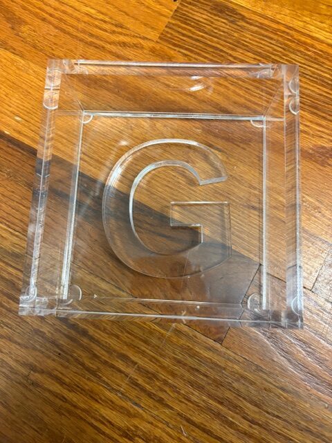 Acrylic Napkin Holder – Monogram Initial - Image 2