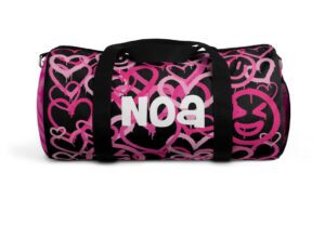 Heart Print Duffle Bag