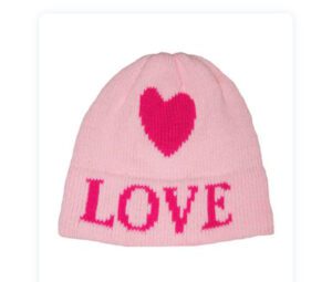 Knit Heart Beanie – LOVE