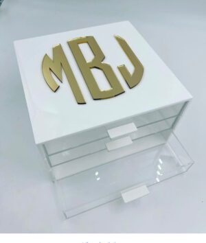 Acrylic Jewelry Box with Monogram