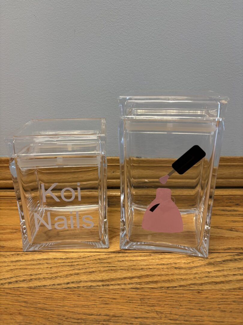 Custom Acrylic Canister Set – Small & Large