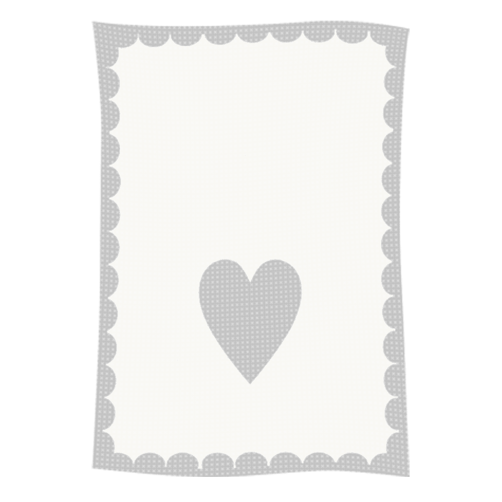 Gray scalloped paper with centered heart