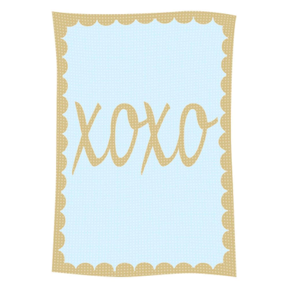 Metallic Hugs & Kisses Name Blanket - Image 43