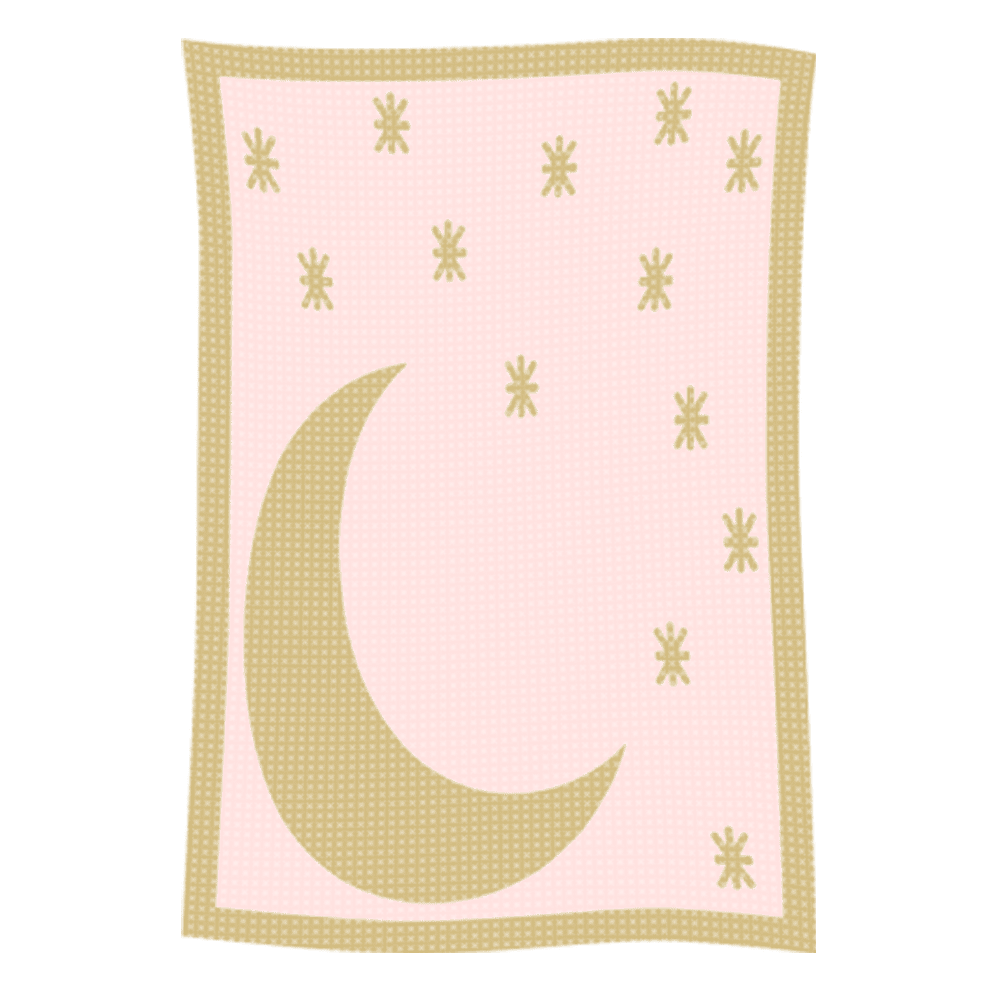 Metallic Moon & Stars Name Blanket - Image 2